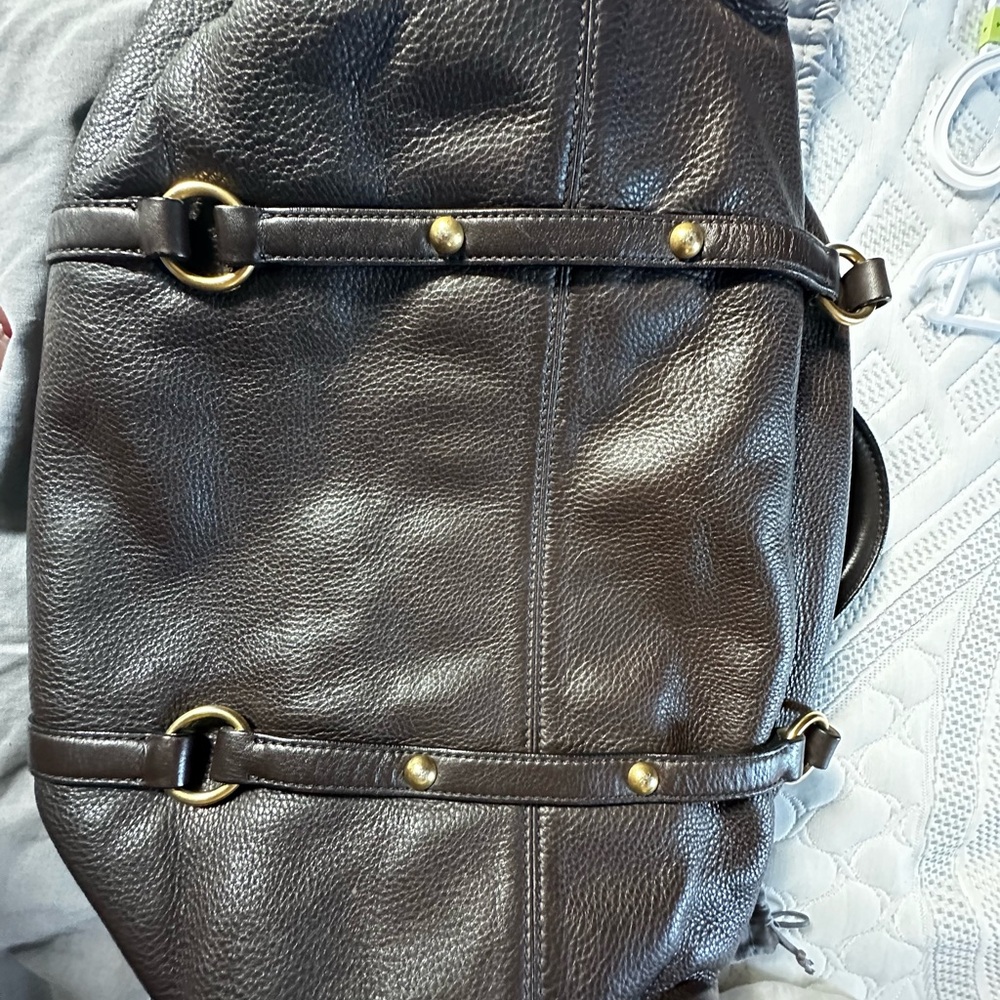 Miu Miu Brown Leather Bag with Gold Accents - Picture 8 of 16